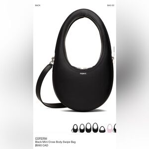 COPERNI
Black Mini Cross Body Swipe Bag